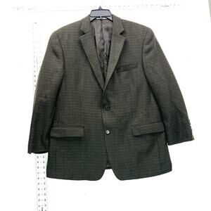 Lauren Ralph Lauren Tweed Sport Coat 44R Brown Fleck Lambswool Blazer 2 Button99